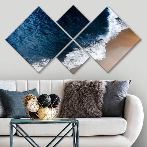 Set 4 tablouri decorative, 4MDF428340, MDF, Imprimat UV, Multicolor