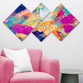 Set 4 tablouri decorative, 4MDF433209346, MDF, Imprimat UV, Multicolor
