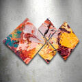 Set 4 tablouri decorative, 4MDF447918844, MDF, Imprimat UV, Multicolor