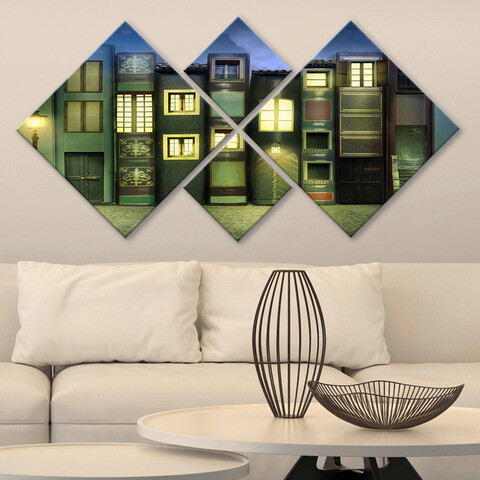 Set 4 tablouri decorative, 4MDF45466113, MDF, Imprimat UV, Multicolor