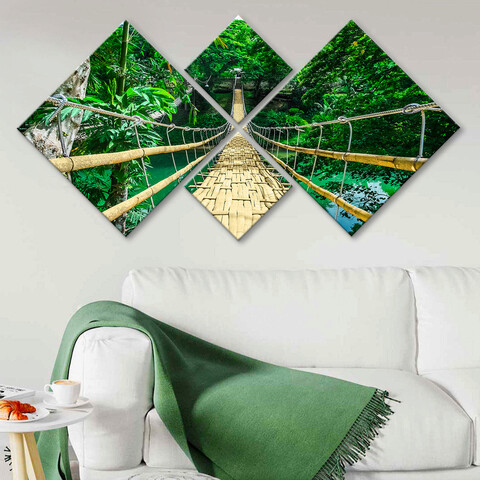 Set 4 tablouri decorative, 4MDF458089186, MDF, Imprimat UV, Multicolor