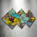 Set 4 tablouri decorative, 4MDF538671676, MDF, Imprimat UV, Multicolor