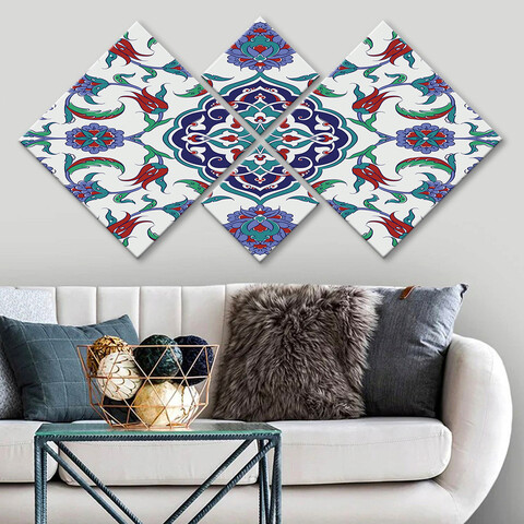 Set 4 tablouri decorative, 4MDF540666346, MDF, Imprimat UV, Multicolor