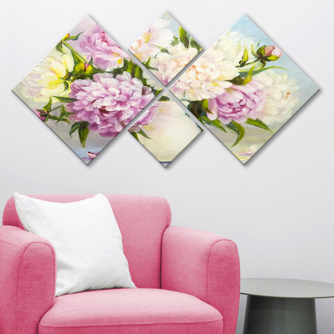 Set 4 tablouri decorative, 4MDF545693890, MDF, Imprimat UV, Multicolor