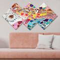 Set 4 tablouri decorative, 4MDF548881012, MDF, Imprimat UV, Multicolor