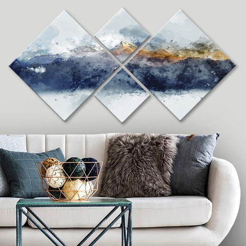 Set 4 tablouri decorative, 4MDF549919111, MDF, Imprimat UV, Multicolor