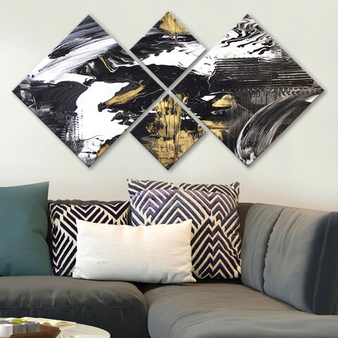 Set 4 tablouri decorative, 4MDF556580221, MDF, Imprimat UV, Multicolor