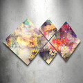 Set 4 tablouri decorative, 4MDF559168150, MDF, Imprimat UV, Multicolor