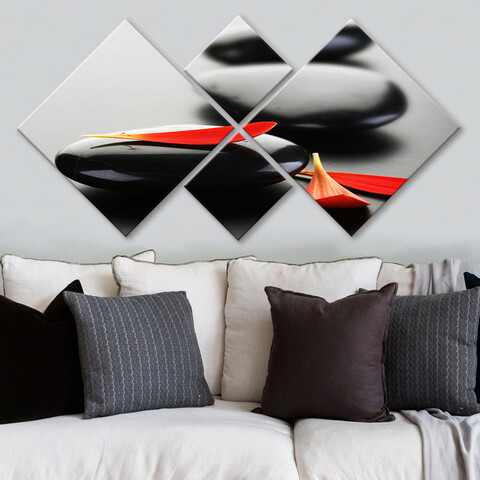 Set 4 tablouri decorative, 4MDF56896945, MDF, Imprimat UV, Multicolor