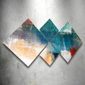 Set 4 tablouri decorative, 4MDF569899201, MDF, Imprimat UV, Multicolor