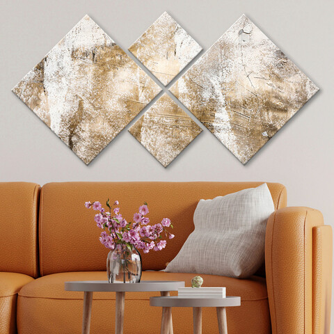 Set 4 tablouri decorative, 4MDF575995, MDF, Imprimat UV, Multicolor