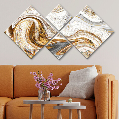 Set 4 tablouri decorative, 4MDF576412, MDF, Imprimat UV, Multicolor