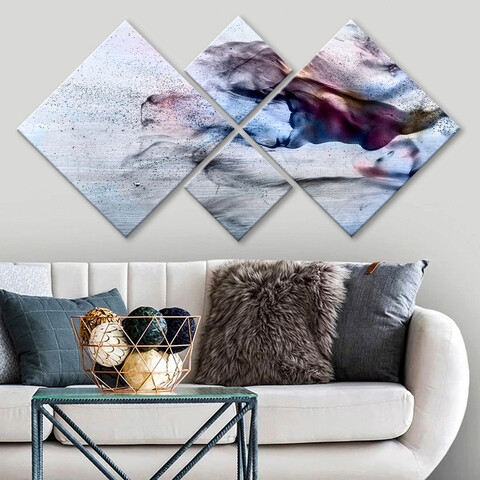 Set 4 tablouri decorative, 4MDF577539, MDF, Imprimat UV, Multicolor