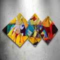 Set 4 tablouri decorative, 4MDF588081758, MDF, Imprimat UV, Multicolor