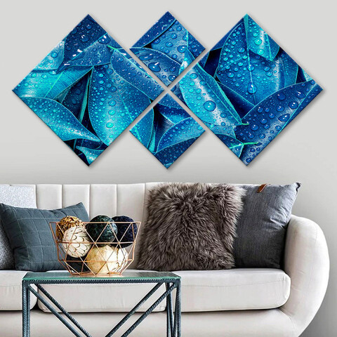 Set 4 tablouri decorative, 4MDF599163902, MDF, Imprimat UV, Multicolor