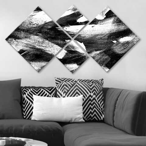 Set 4 tablouri decorative, 4MDF601462121, MDF, Imprimat UV, Multicolor