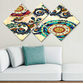 Set 4 tablouri decorative, 4MDF6383098, MDF, Imprimat UV, Multicolor