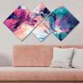 Set 4 tablouri decorative, 4MDF642367879, MDF, Imprimat UV, Multicolor
