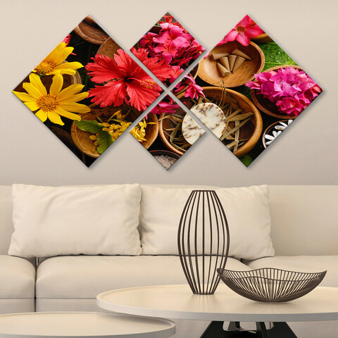 Set 4 tablouri decorative, 4MDF704999149, MDF, Imprimat UV, Multicolor