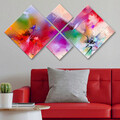 Set 4 tablouri decorative, 4MDF709131520, MDF, Imprimat UV, Multicolor