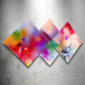 Set 4 tablouri decorative, 4MDF709131520, MDF, Imprimat UV, Multicolor