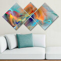Set 4 tablouri decorative, 4MDF718438198, MDF, Imprimat UV, Multicolor