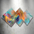 Set 4 tablouri decorative, 4MDF718438198, MDF, Imprimat UV, Multicolor