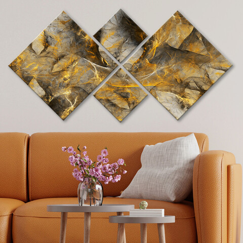 Set 4 tablouri decorative, 4MDF722854804, MDF, Imprimat UV, Multicolor