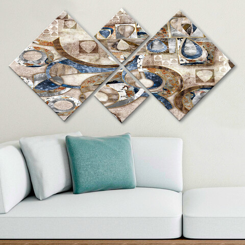 Set 4 tablouri decorative, 4MDF729005959, MDF, Imprimat UV, Multicolor