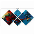 Set 4 tablouri decorative, 4MDF74015095, MDF, Imprimat UV, Multicolor
