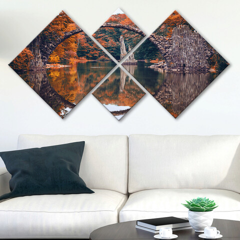 Set 4 tablouri decorative, 4MDF758202754, MDF, Imprimat UV, Multicolor