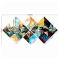 Set 4 tablouri decorative, 4MDF767216008, MDF, Imprimat UV, Multicolor