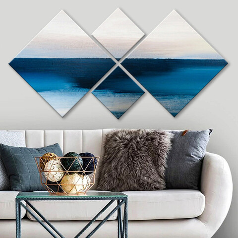 Set 4 tablouri decorative, 4MDF772039342, MDF, Imprimat UV, Multicolor