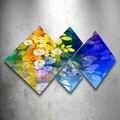 Set 4 tablouri decorative, 4MDF80677590, MDF, Imprimat UV, Multicolor