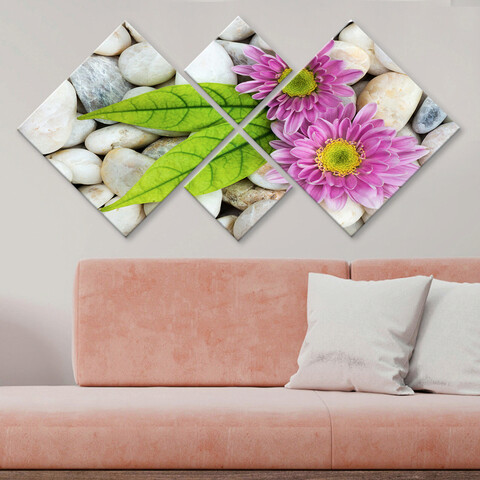 Set 4 tablouri decorative, 4MDF82417204, MDF, Imprimat UV, Multicolor