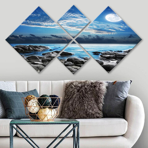 Set 4 tablouri decorative, 4MDF82984504, MDF, Imprimat UV, Multicolor