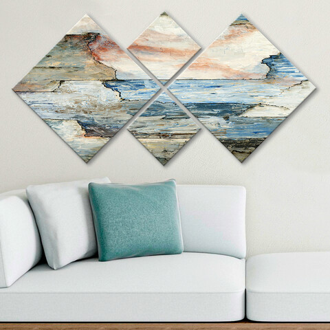 Set 4 tablouri decorative, 4MDF84654385, MDF, Imprimat UV, Multicolor