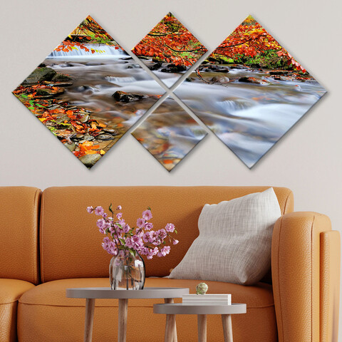 Set 4 tablouri decorative, 4MDF85160390, MDF, Imprimat UV, Multicolor