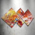 Set 4 tablouri decorative, 4MDF92391574, MDF, Imprimat UV, Multicolor