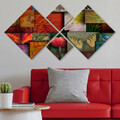 Set 4 tablouri decorative, 4MDF98312126, MDF, Imprimat UV, Multicolor