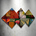 Set 4 tablouri decorative, 4MDF98312126, MDF, Imprimat UV, Multicolor