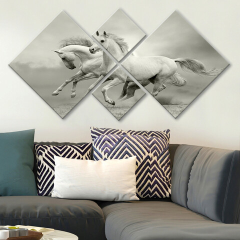 Set 4 tablouri decorative, 4MDF99820919, MDF, Imprimat UV, Multicolor