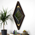 Decoratiune de perete, ART030, Lemn masiv, Dimensiune: 59 x 35 x 3 cm, Multicolor