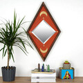 Decoratiune de perete, ART031, Lemn masiv, Dimensiune: 59 x 35 x 3 cm, Multicolor