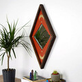 Decoratiune de perete, ART031, Lemn masiv, Dimensiune: 59 x 35 x 3 cm, Multicolor