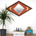 Decoratiune de perete, ART031, Lemn masiv, Dimensiune: 59 x 35 x 3 cm, Multicolor