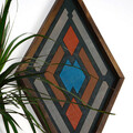 Decoratiune de perete, ART033, Lemn masiv, Dimensiune: 59 x 35 x 3 cm, Multicolor