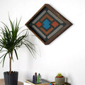 Decoratiune de perete, ART033, Lemn masiv, Dimensiune: 59 x 35 x 3 cm, Multicolor