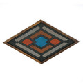 Decoratiune de perete, ART033, Lemn masiv, Dimensiune: 59 x 35 x 3 cm, Multicolor