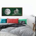 Tablou decorativ, BUL008, MDF, Imprimat UV, Verde / Alb / Nuc